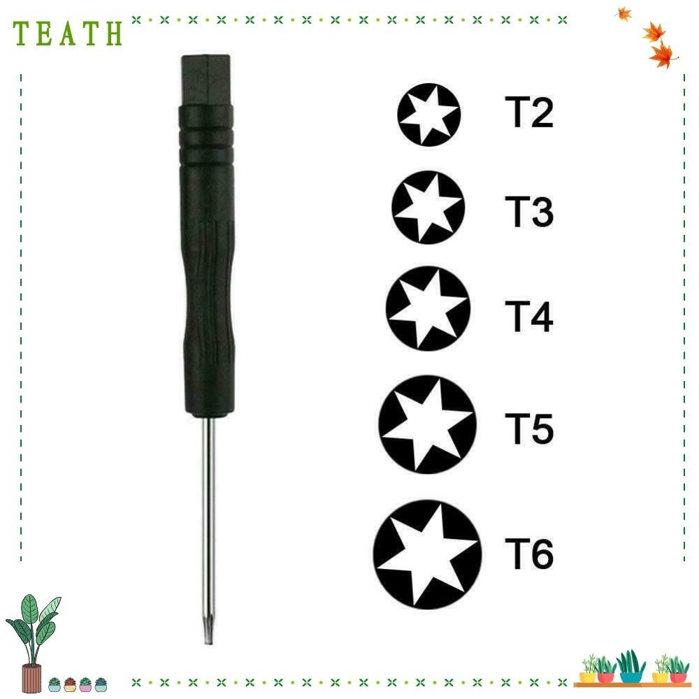 Teath ไขควงเหล็ก ด้ามจับพลาสติก รูปดาว กันลื่น สําหรับซ่อมแซมโทรศัพท์มือถือ T2 T3 T4 T5 T6