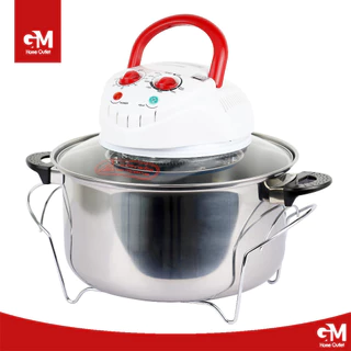 หม้ออบลมร้อน SMARTHOME สมาร์ทโฮม ไม่ใช้น้ำมัน Halogen oven ขนาด 12 ลิตร MV1203