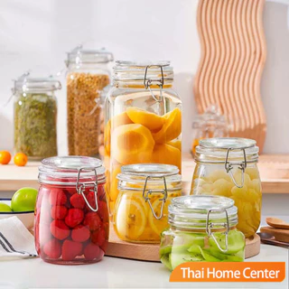ขวดโหลแก้วมีฝาปิด สูญญากาศ กระปุกใส่น้ำพริก Glass sealed jar