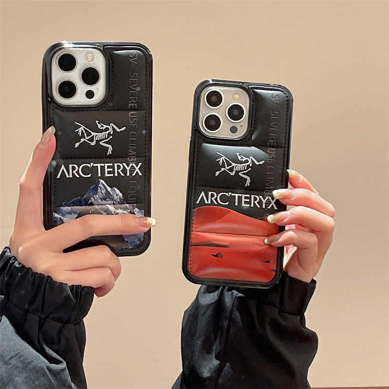 【ARC'TERYX】เคสโทรศัพท์มือถือนิ่ม กันตก ลายขนนก 3D สําหรับ iPhone 11 12 13 14 15 Pro Max X XR XS Max