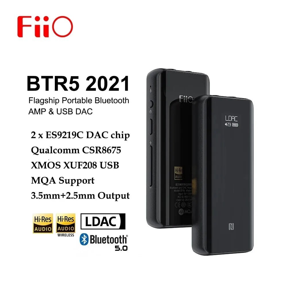 FiiO BTR15 Hi-Res Audio HIFI Headphone Amplifier USB DAC MQA Bluetooth Receiver AMP