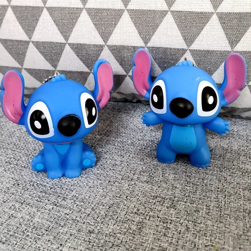 พวงกุญแจ จี้ตุ๊กตาดิสนีย์ Stitch PVC ขนาด 7 ซม. เหมาะกับของขวัญวันเกิด ของเล่นวันหยุด