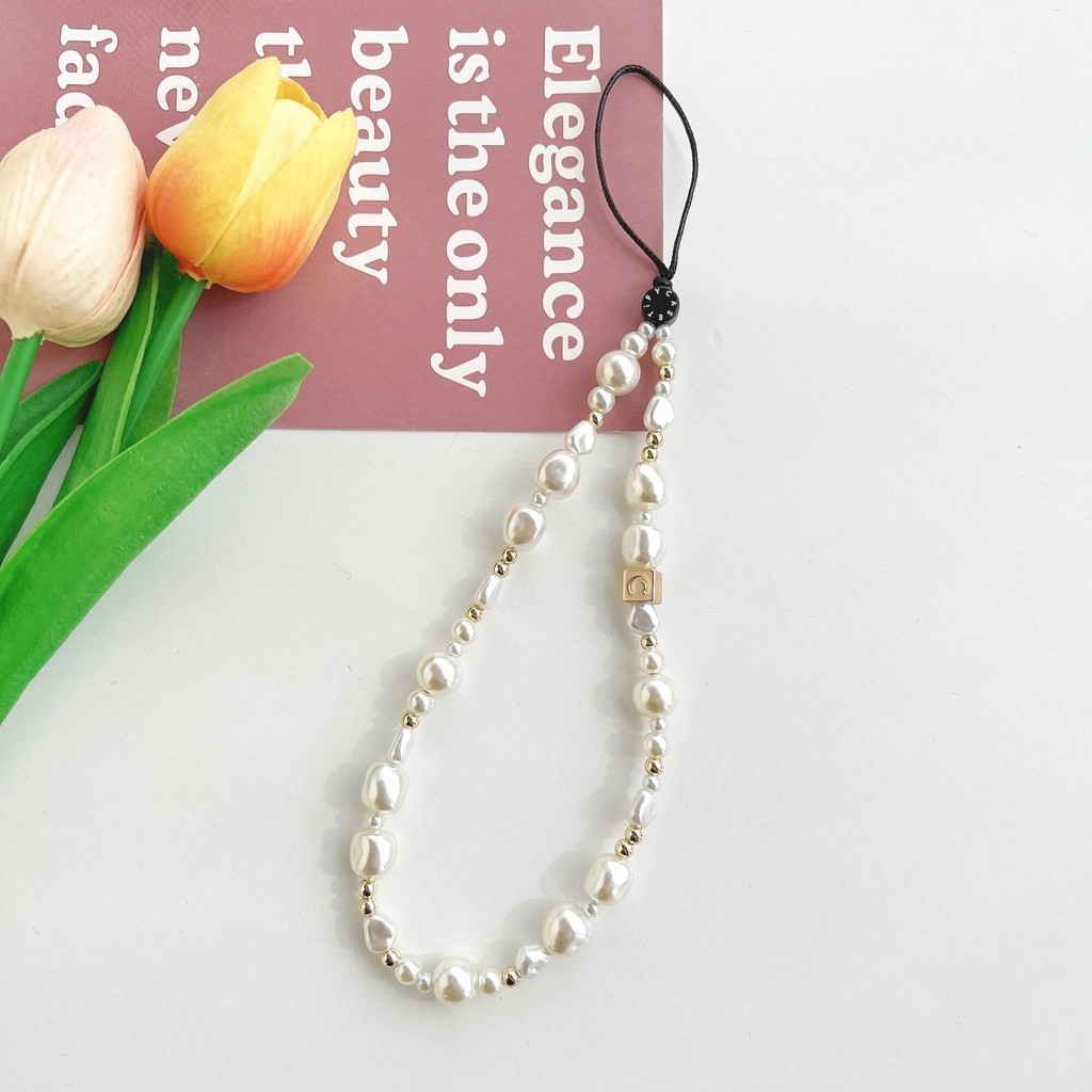 Pearl Chain ins สไตล ์ น ่ ารักยอดนิยมการ ์ ตูนแฟชั ่ นโทรศัพท ์ อุปกรณ ์ เสริม Candy สี Love สร ้ อยข ้ อมือสร ้ อยข ้ อมือ Key Chain ผู ้ หญิง TikTok สไตล ์ 2024 ใหม ่