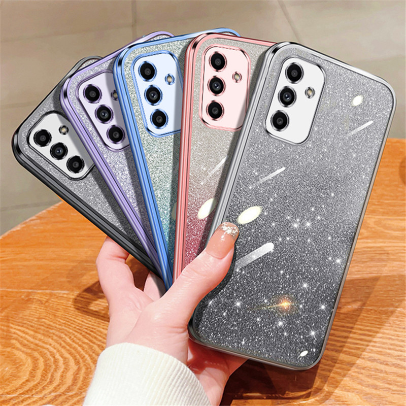 เคส Samsung A15 case ชุบ Galaxy A15 เคสโทรศัพท์ ส่องแสงสุกใส โปร่งใส เคสมือถือ อ่อนนุ่ม เคสซัมซุง A15 5G