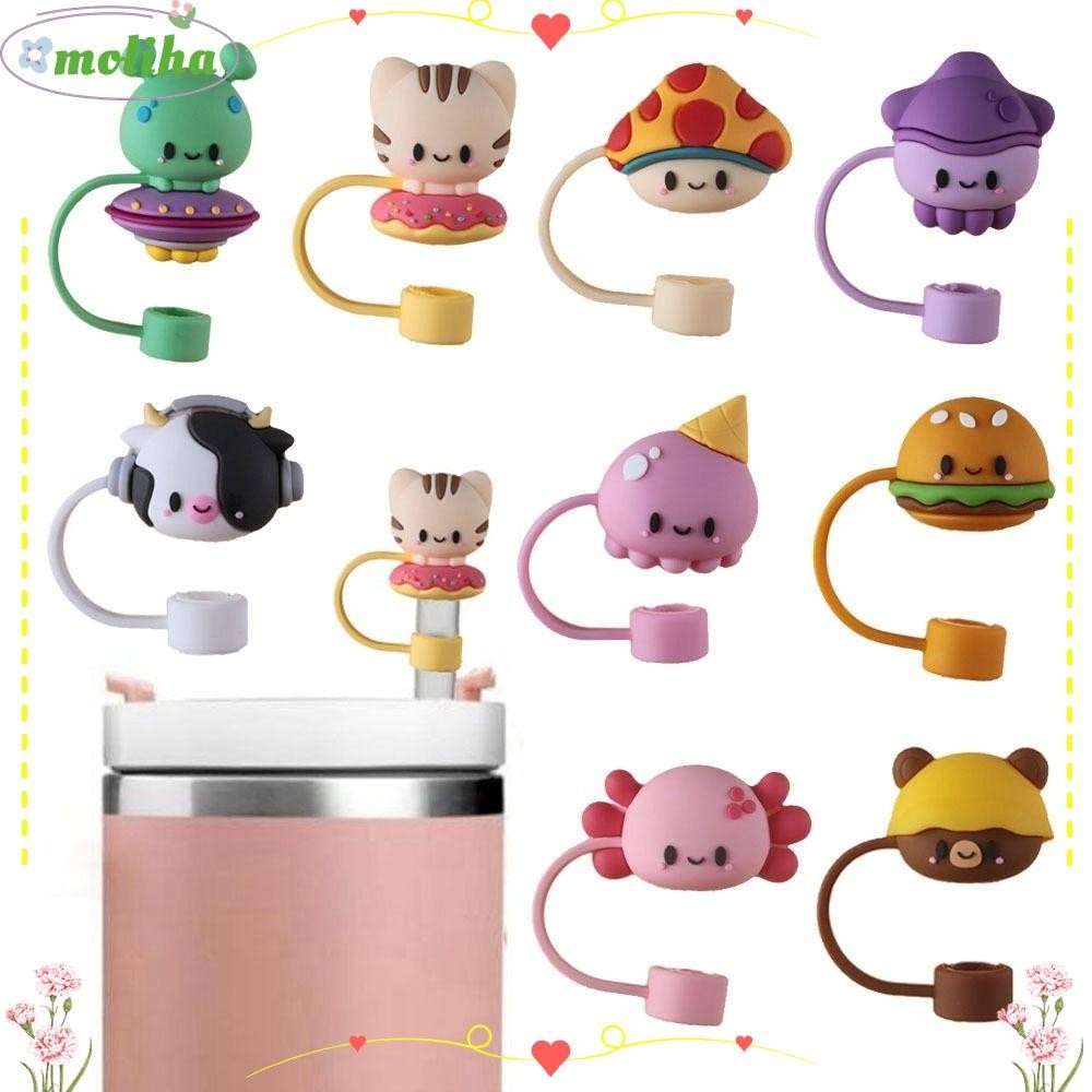 Moliha จุกปิดหลอดดูดน้ํา ซิลิโคน กันกระเด็น กันฝุ่น ใช้ซ้ําได้ สําหรับห้องครัว