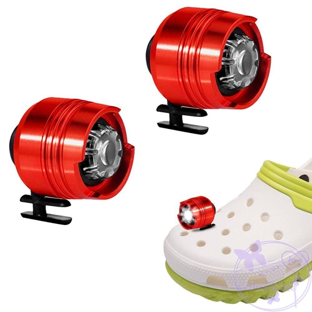 วาเลนไทน์ 2 ชิ้น ไฟรองเท้า, ไฟหน้า Croc กันน้ํา, ตกแต่งรองเท้า แบบพกพา กันฝุ่น ตั้งแคมป์ ไฟ Croc