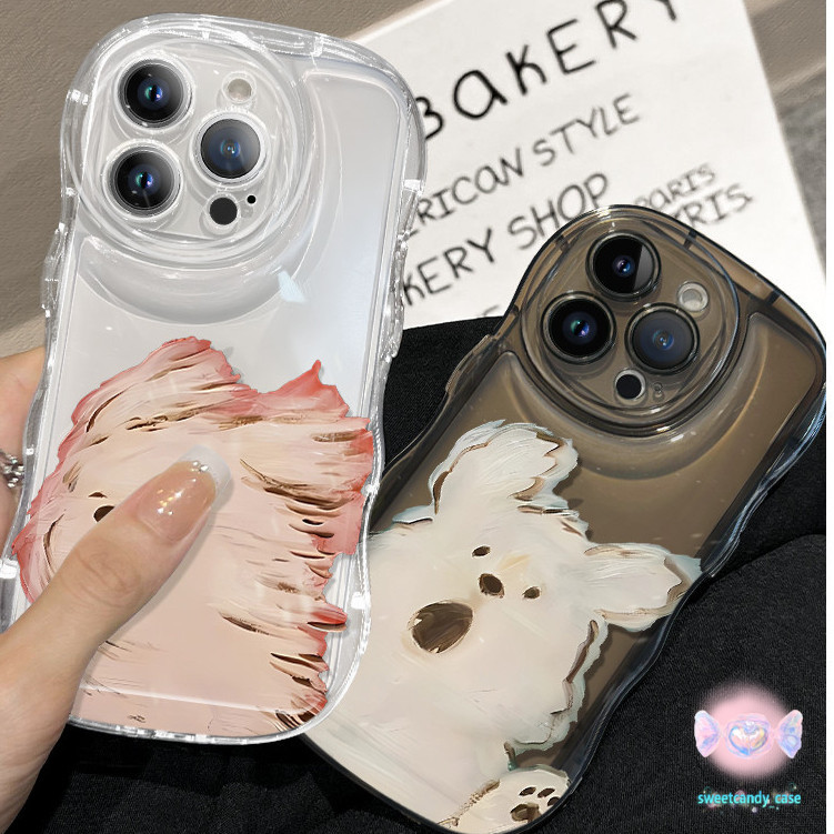 [จัดส่งในประเทศ] ลูกสุนัขตกใจโทรศัพท์กรณีป้องกันการตกสำหรับ IPHONE 15 14 13 12 11 Pro Max 7 8 บวก XR x XS Max SE2020