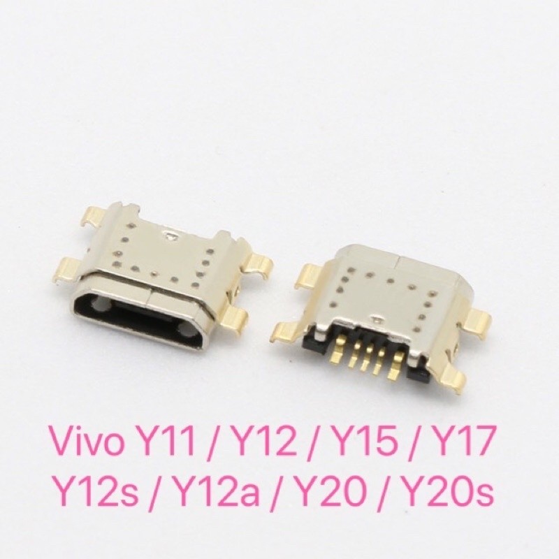 10-50 ชิ้นปลั๊ก USB ชาร์จ Pin Charger พอร์ตสําหรับ Vivo Y11 / Y12 / Y15 / Y17 / Y12s / Y12a / Y20 / Y20s ชาร์จ Pin พอร์ตเชื่อมต่อ