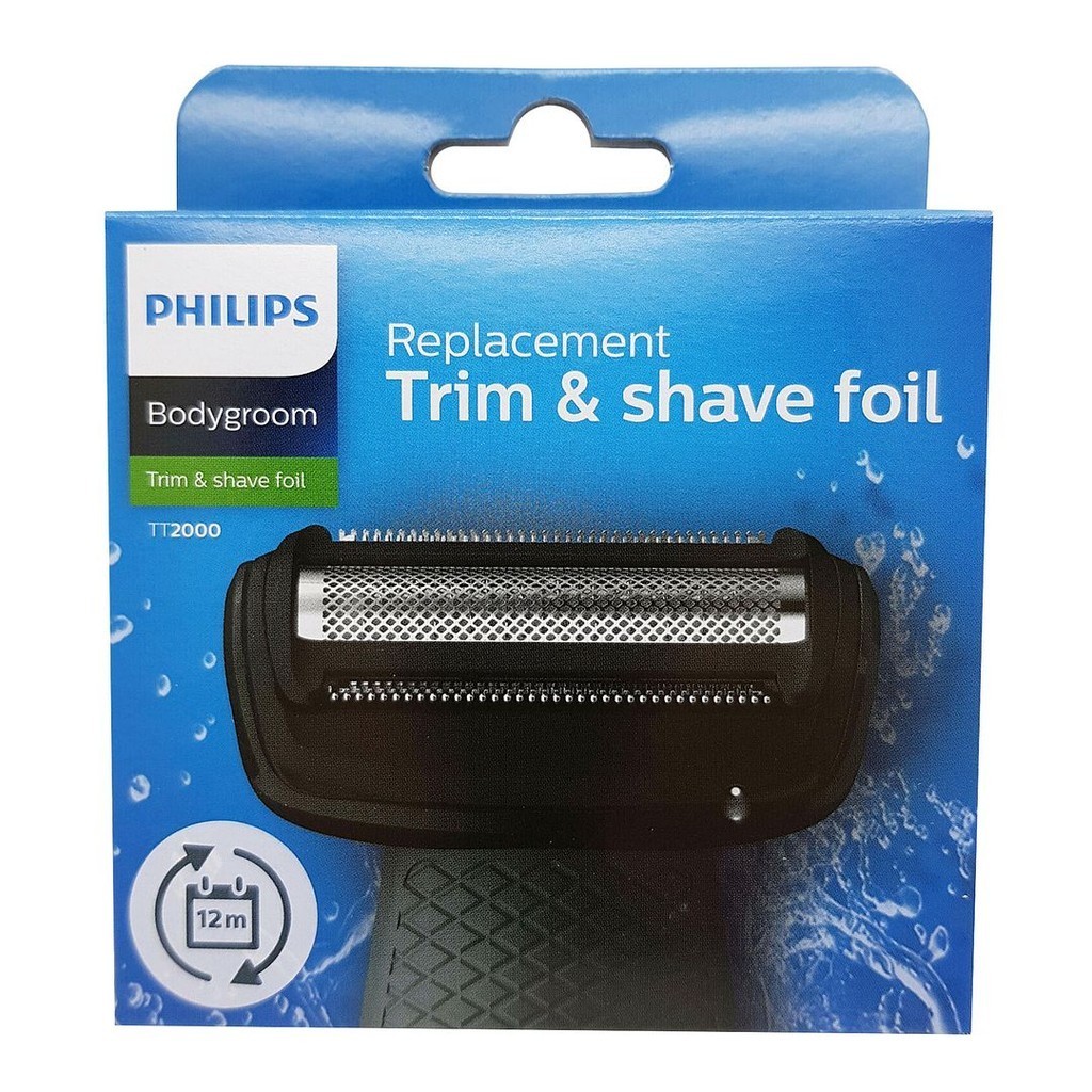 Philips TT2000/43 Bodygroom Replacement Trim &amp; Shave Foil Waterproof Shaver Head