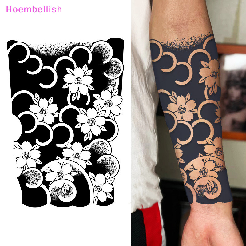 Hoe> สติกเกอร์รอยสักชั่วคราว กันน้ํา ขนาดใหญ่ สําหรับติดแขน ร่างกาย