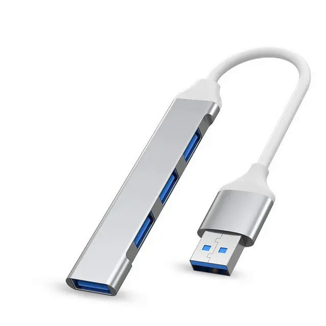 อะแดปเตอร์ฮับ USB Type C 4 พอร์ต USB 3.1 4in1 อะลูมิเนียม รูปที่ 7