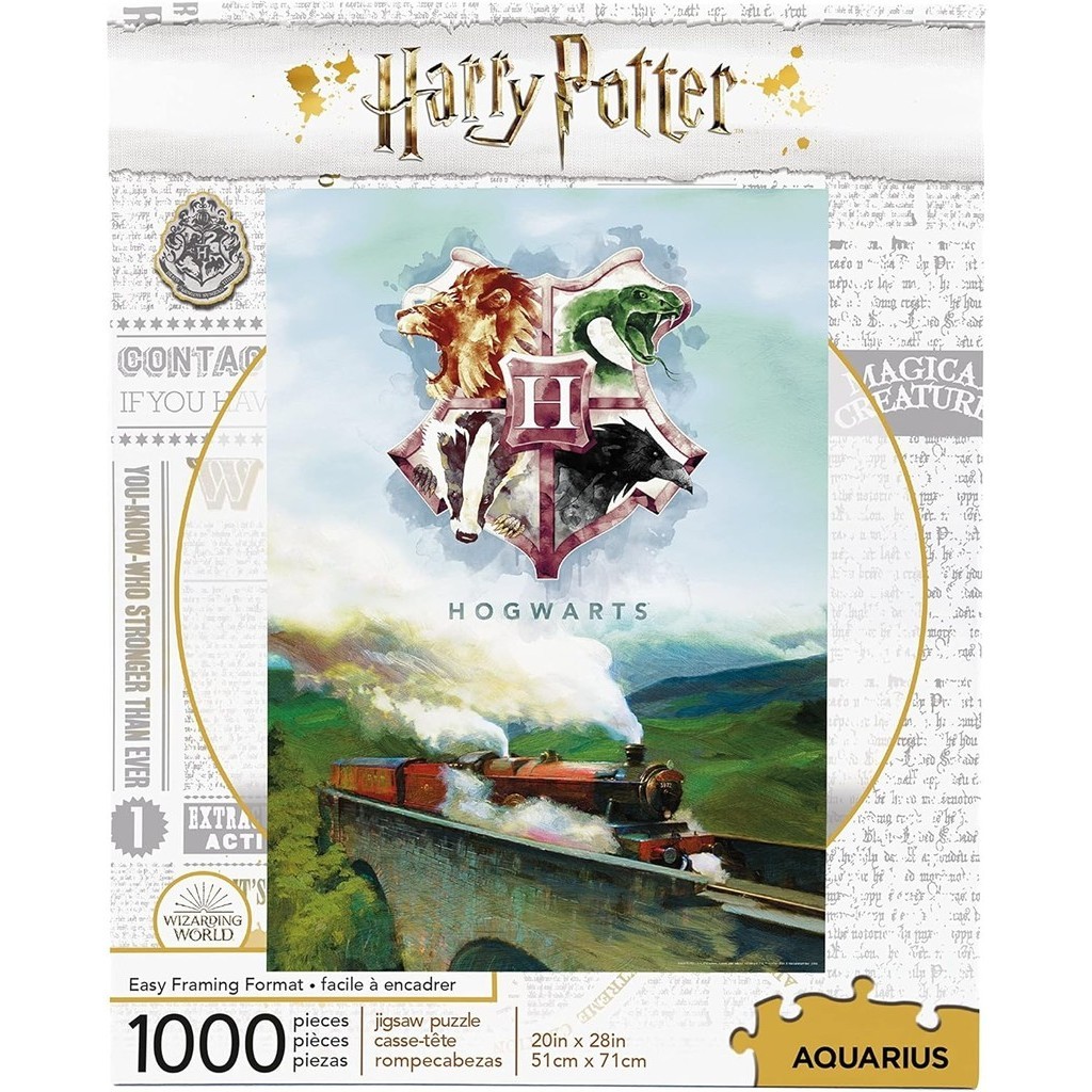 จิ๊กซอว์ ลายรถไฟ Harry Potter Express (1000 ชิ้น) - สินค้าลิขสิทธิ์แท้จากแฮร์รี่พอตเตอร์ และของสะสม - ปราศจากแสงสะท้อน - 20x28 นิ้ว