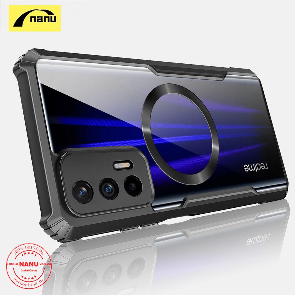 Nanu เคสโทรศัพท์มือถือแบบแข็ง ใส ไฮบริด กันกระแทก กันตก ยืดหยุ่น สําหรับ OPPO Realme GT GT Master Edition