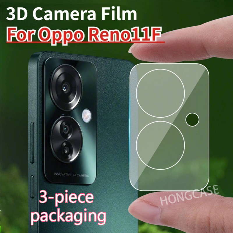 3 ชิ้นบรรจุภัณฑ์ 3D กล้องป้องกันหน้าจอสําหรับOppo Reno 11F 12 12Pro 13 13F 13Pro 14 14F 14Pro Reno11F 4G 5G 2025 Full Cover HD Clearเลนส์ด้านหลังกระจกนิรภัยป้องกันฟิล์ม
