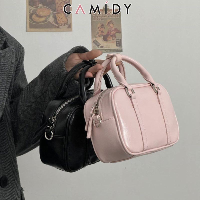 Camidy กระเป๋าสะพายไหล่ สะพายข้าง ทรงสี่เหลี่ยม ขนาดเล็ก สไตล์เกาหลีย้อนยุค ระดับไฮเอนด์ สําหรับผู้หญิง