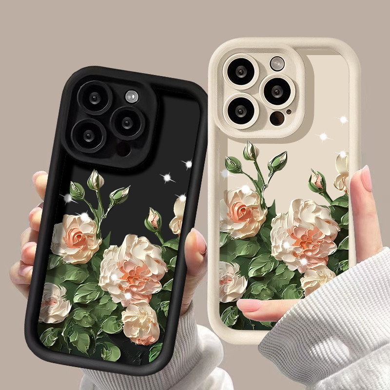 หุ้นไทย ฝาครอบโทรศัพท์หรูหรา for Realme 5 5i 5s 6i Realme C55 C51 C53 C35 C21 C11 C12 C15 C17 เคสโทรศัพท์ทาสีน่ารัก