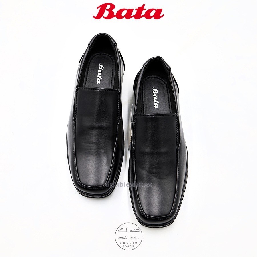รองเท้าผ้าใบ BATA รองเท้าหนังคัชชูผู้ชายบาจา พื้นเรียบ เย็บพื้น รุ่น 801-6158 ไซส์ 6-11 (39-45)