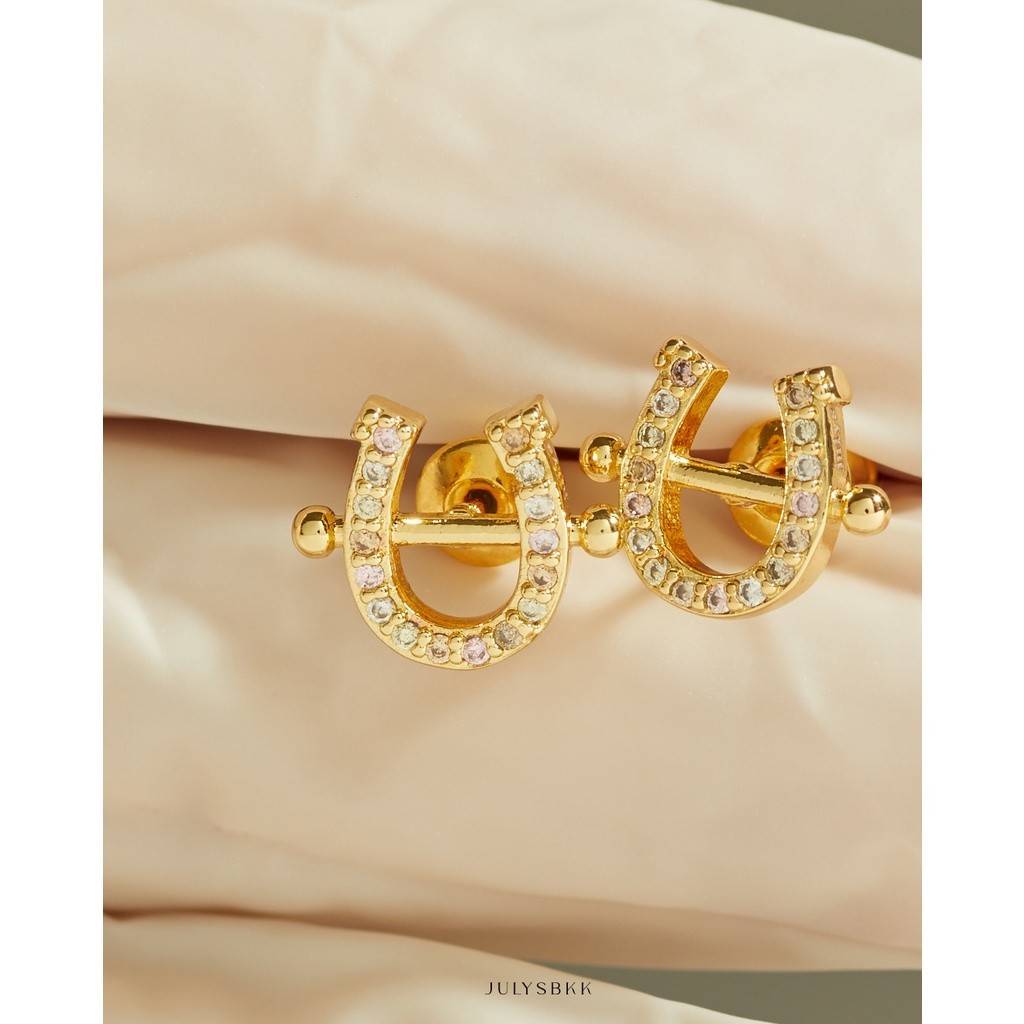 ต่างหูเงิน Julys - harp earrings