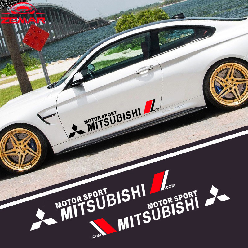 สติกเกอร์ กันน้ํา ป้องกันรอยขีดข่วน ลาย Mitsubishi สําหรับ Xpander Cross Triton Grandis Attrage Mirage Outlander Pajero Sport ASX