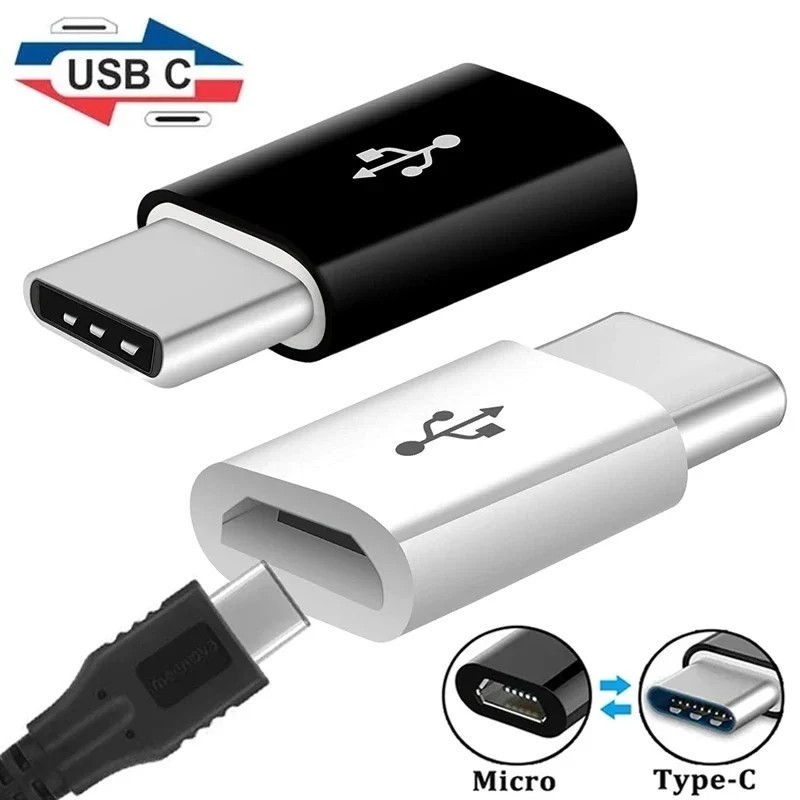 อะแดปเตอร์ Micro USB to Type C - ขั้วต่อ Micro-B เป็น USB-C - อะแดปเตอร์สายชาร์จ OTG - USB Female to Type C USB 3.1 Male - สําหรับแท็บเล็ตโทรศัพท์ Android