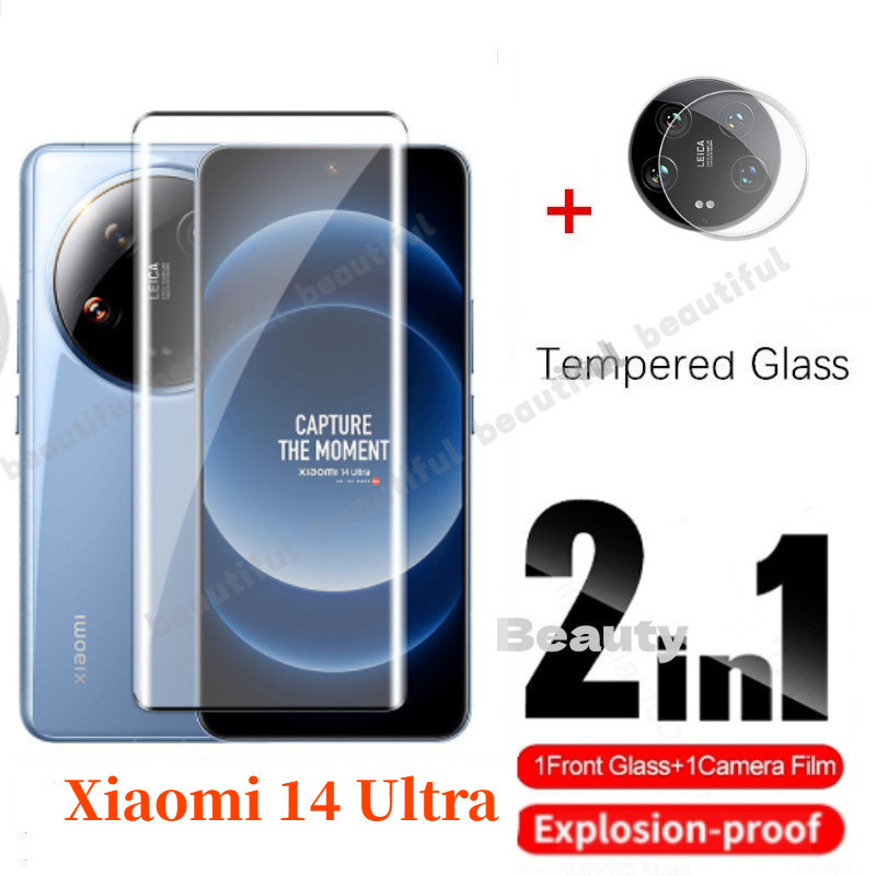 ฟิล์มกระจกนิรภัยกันรอยเลนส์กล้อง 3D 2 IN 1 สําหรับ Xiaomi 14Ultra Xiaomi14 Pro Ultra Mi14Ultra Xiaomi14U Ultra14 14Pro Xiaomi 14 Ultra
