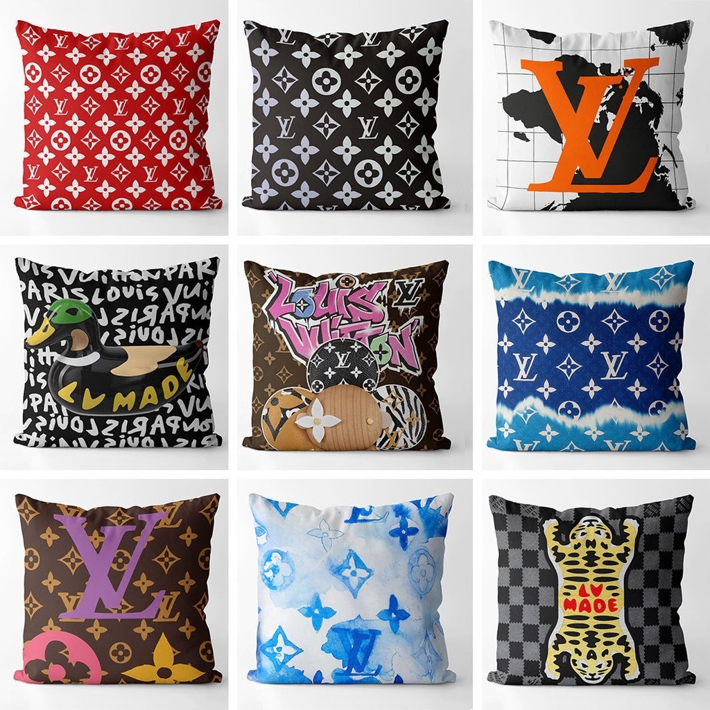 Lv _Soft Luxury Throw Pillowcover สําหรับห้องนอนโซฟาสไตล์ Luxury Upholstered Seashell Pillow Cover พิมพ์ด้านเดียว