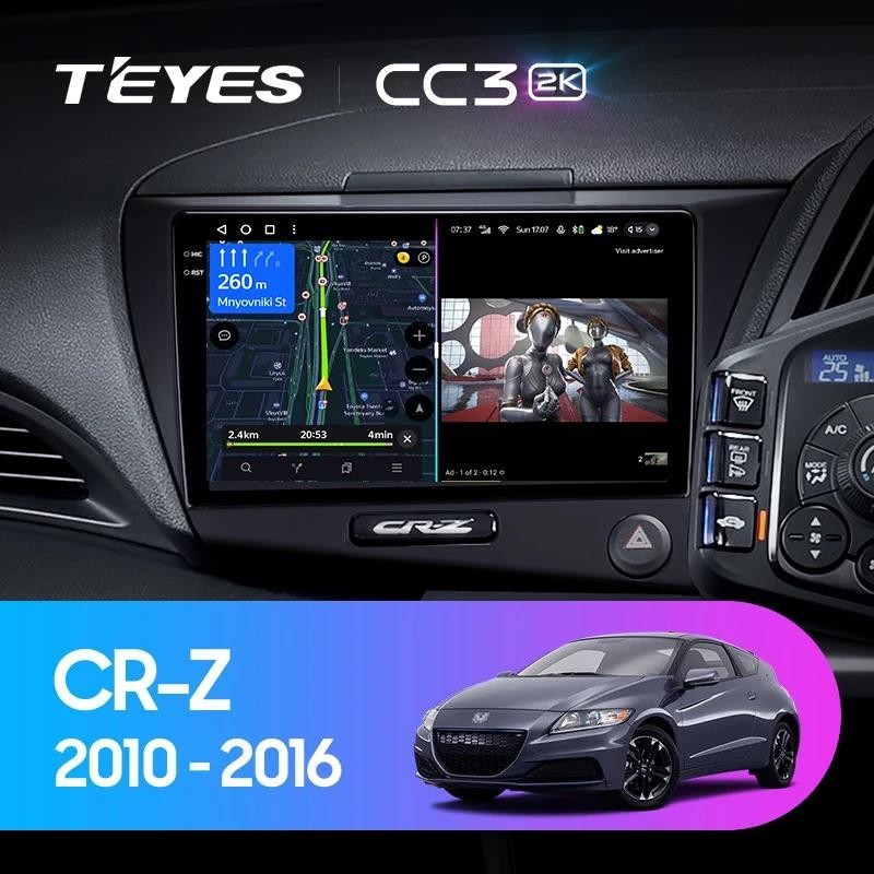 Teyes แผ่น dvd เครื่องเล่นมัลติมีเดีย วิทยุ CC3L CC3 2K สําหรับ Honda CR-Z 1 CRZ LHD RHD 2010-2016 GPS Android 10 No 2din 2