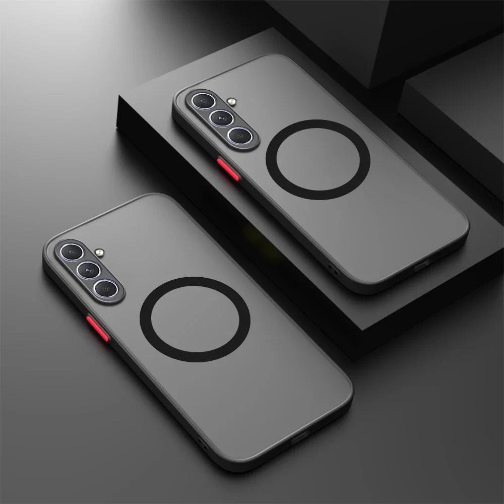 เคสโทรศัพท์มือถือ PC แข็ง โปร่งแสง ผิวด้าน กันกระแทก สําหรับ Samsung A55 Capas Sumsung A 55 35 25 15