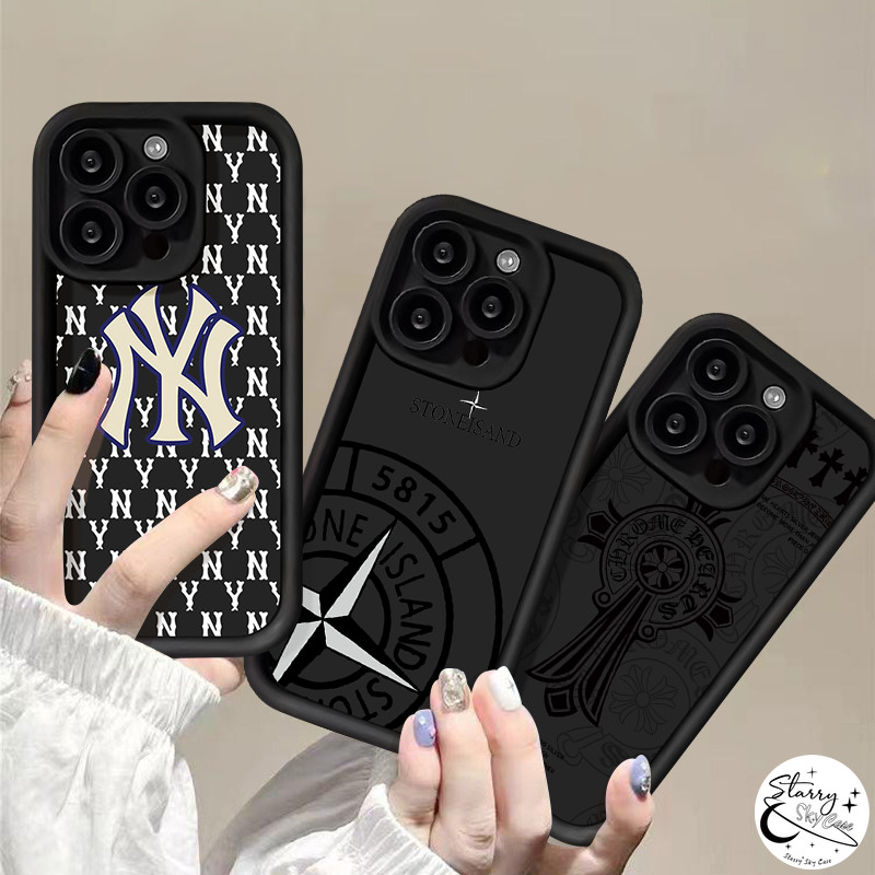 STONE ISLAND แบรนด์อินเทรนด์หินเกาะฝาครอบโทรศัพท์กันกระแทกสําหรับOppo A18 A57 A12 A17 A5s A7 A38 A15