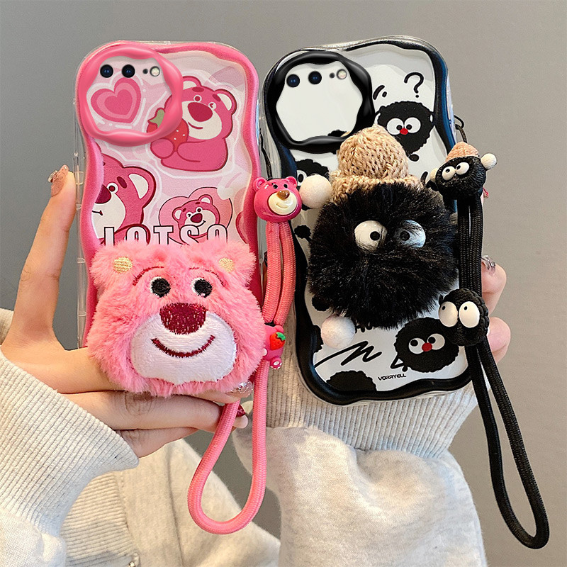 เคส iphone 7 plus เคส iphone 8 plus เคสโทรศัพท์มือถือ ผ้ากํามะหยี่ขนนิ่ม ลายการ์ตูนตุ๊กตา สามมิติ สําหรับ 8 plus