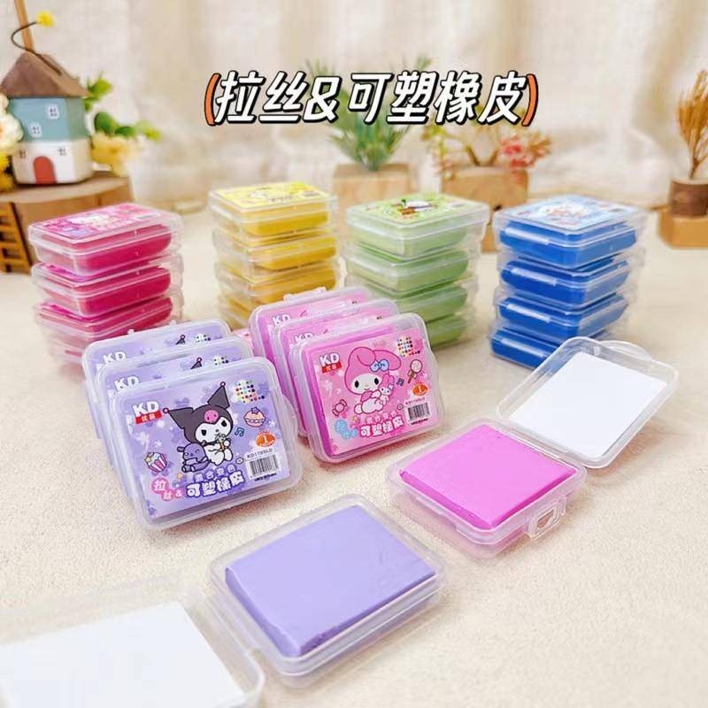 Sanrio ยางลบ พลาสติก สีพื้น Mymelody Kuromi Cinnamoroll PomPom Purin Pochacco ยางลบนุ่ม อุปกรณ์การวาดภาพศิลปะ นักเรียน เครื่องเขียน ของขวัญวันเด็ก