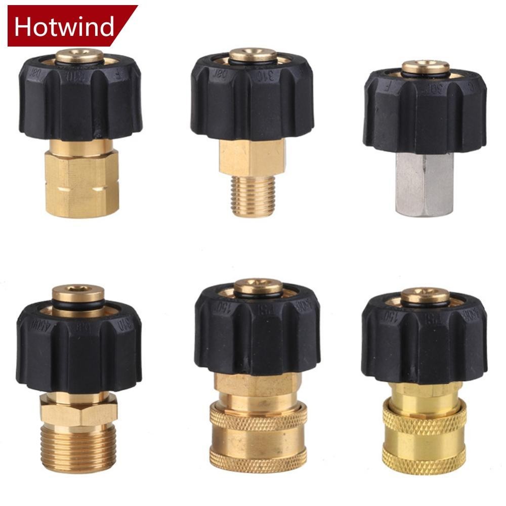 Hotwind อะแดปเตอร์สเปรย์ฉีดน้ําแรงดันรถยนต์ M22 14 ตัวผู้ เป็น 1/4 นิ้ว 3/8 นิ้ว M22 เชื่อมต่อเร็ว สําหรับปืนฉีดน้ํา D1Y1 1 ชิ้น