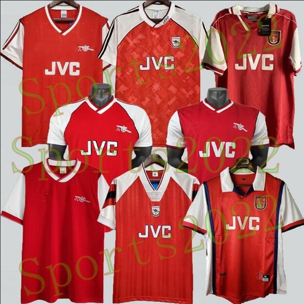 เสื้อกีฬาแขนสั้น ลายทีมชาติฟุตบอล Arsenal 1983-1986 1986-1988 1988-1989 90-92 1992-1993 1996-1997 ARS ชุดเหย้า สไตล์เรโทร ไซซ์ S-XXL
