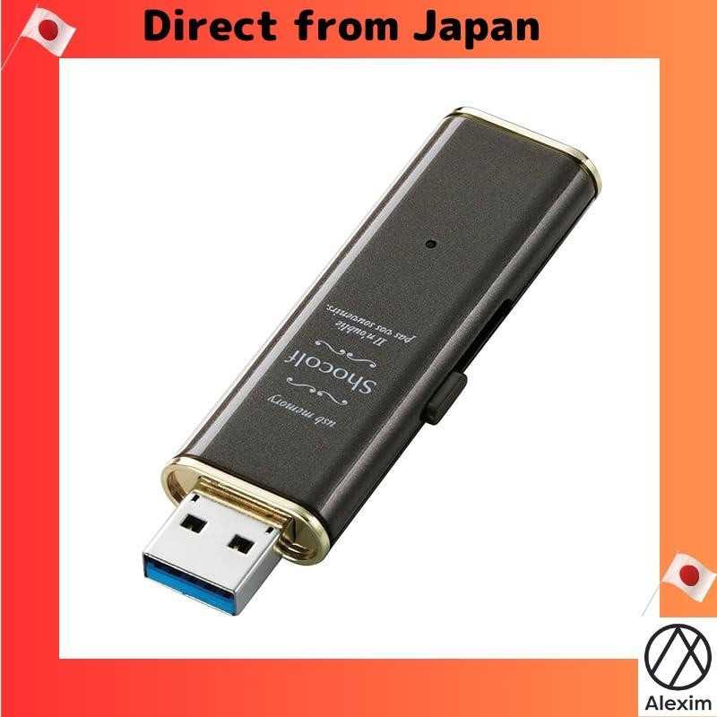 [ส่งตรงจากญี่ปุ่น] Elecom หน่วยความจํา Usb3.0 16Gb สีน้ําตาล Mf-Xwu316Gbw
