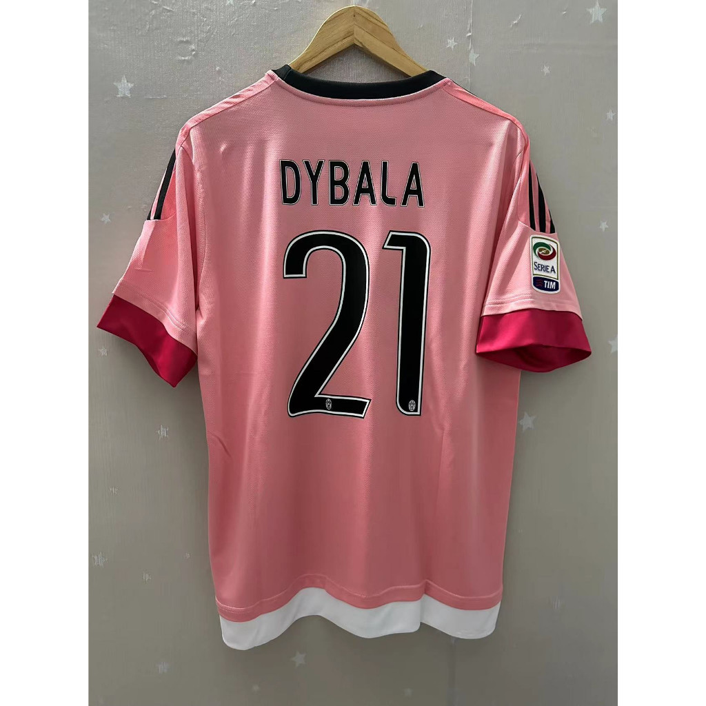 เสื้อกีฬาแขนสั้น ลายทีมชาติฟุตบอล Juventus 15-16 ชุดเยือน สไตล์เรโทร คุณภาพสูง