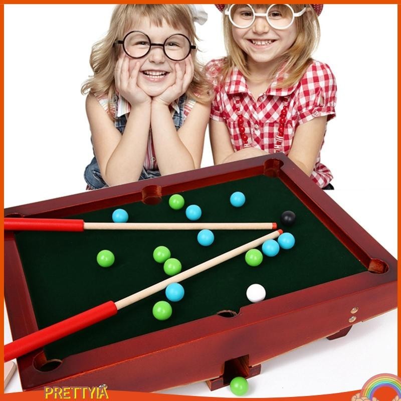 [PrettyiaTH] ของเล่นโต๊ะสนุกเกอร์ บิลเลียด ทรงสามเหลี่ยม ขนาดเล็ก สําหรับผู้ใหญ่ ครอบครัว