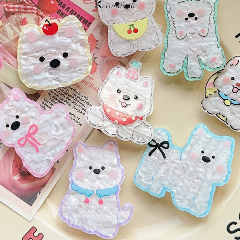 COD-ในไทย กิ๊บหนีบผม ลูกสุนัข คลิปด้านข้างหน้าม้า น่ารักหวาน สไตล์เกาหลี นักเรียนสำหรับผู้หญิง เครื่องประดับผมแฟชั่น-Kri