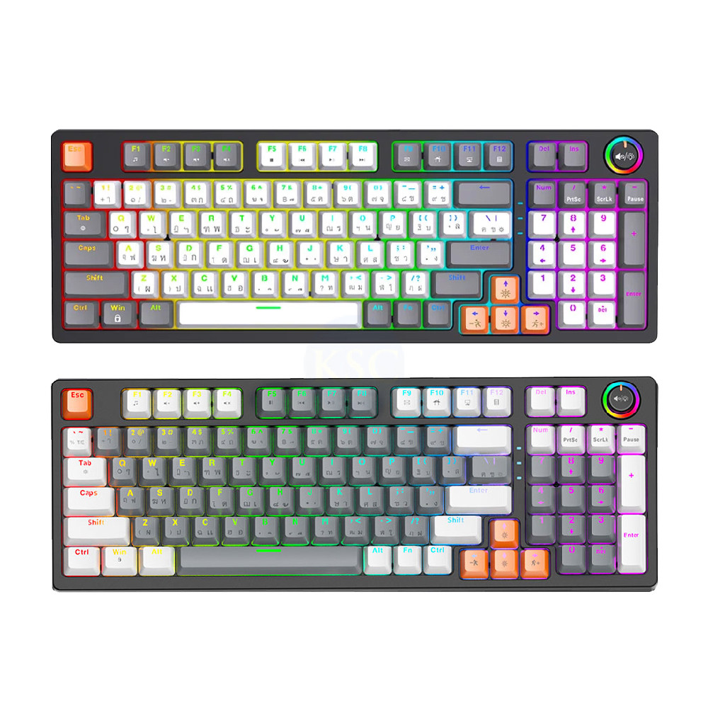 Onikuma FUYU Mechanical Gaming Keyboard คีย์บอร์ดเกมมิ่ง แป้นภาษาไทย ไฟ RGB 96 คีย์