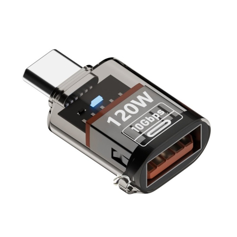 TOOLBOX Type-C ชายไปยัง USB A หญิงแปลงสนับสนุน PD 120W การถ่ายโอนข้อมูลการชาร์จ USB C Extender ตัวบ่งชี้ OTG A