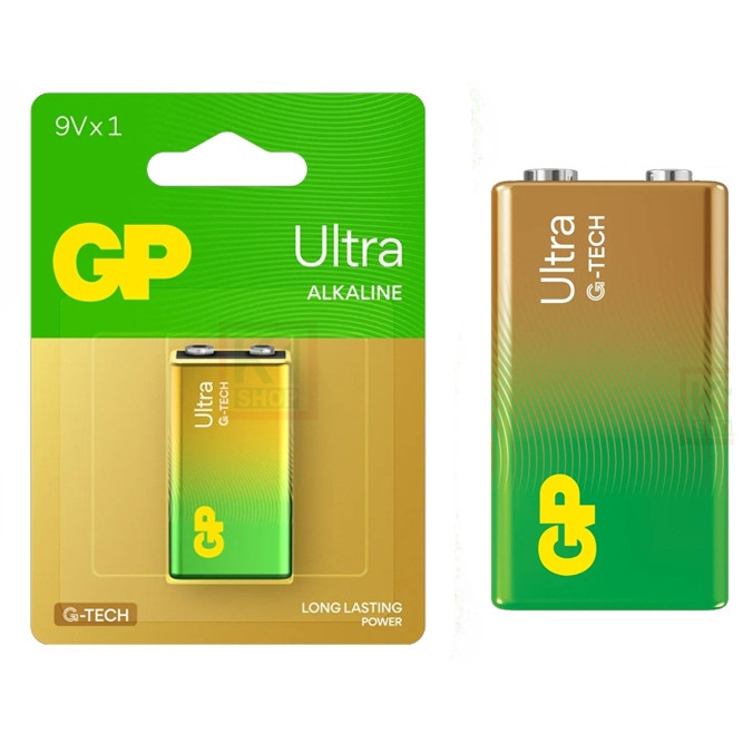 ถ่าน 9V GP Ultra Alkaline 9V ถ่าน GP อัลตร้า อัลคาไลน์ 9V ของบริษัท GP แท้ 100%
