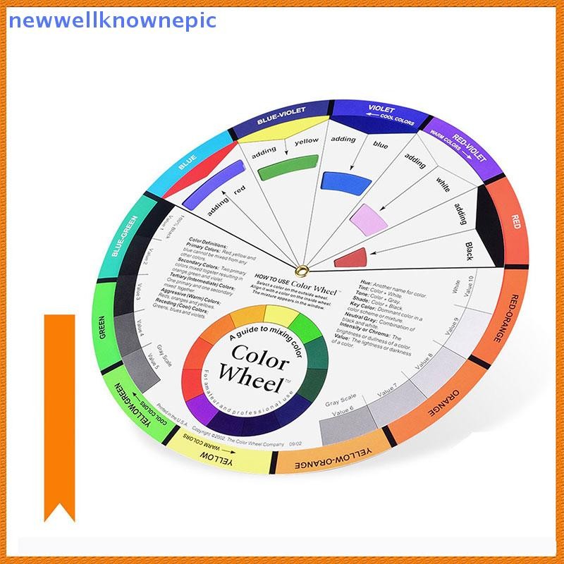 Newwellknownepic Professional Paper Card Design Color Mix Wheel Ink Chart Gidance Round TH