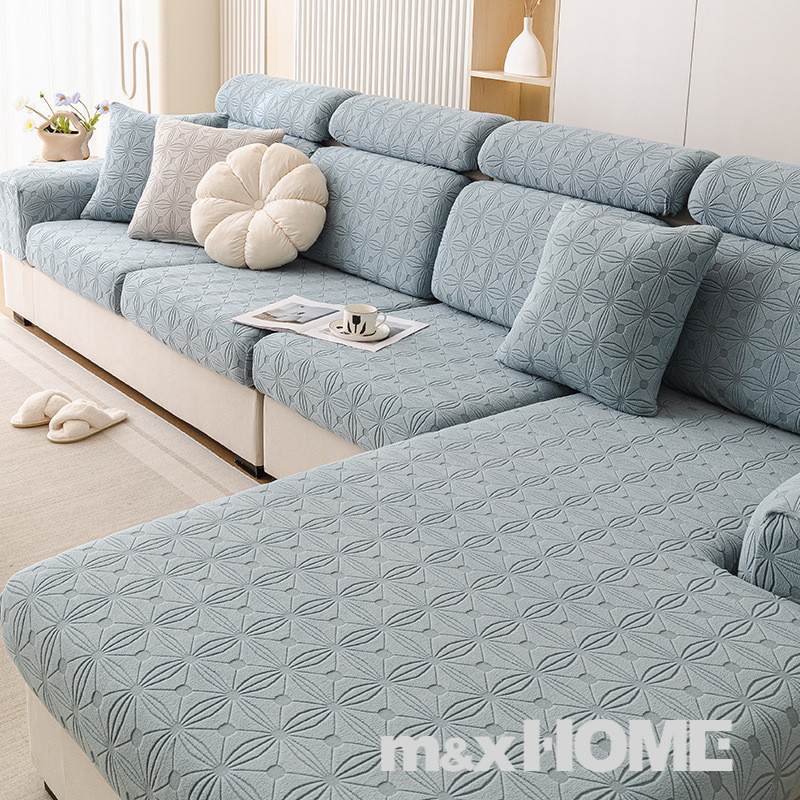 ผ้าคลุมโซฟาแบบยืดได้ 1/2/3/4 ที่นั่ง, Jacquard Polar Fleece , สําหรับห้องนั่งเล่นโซฟา Slipcovers