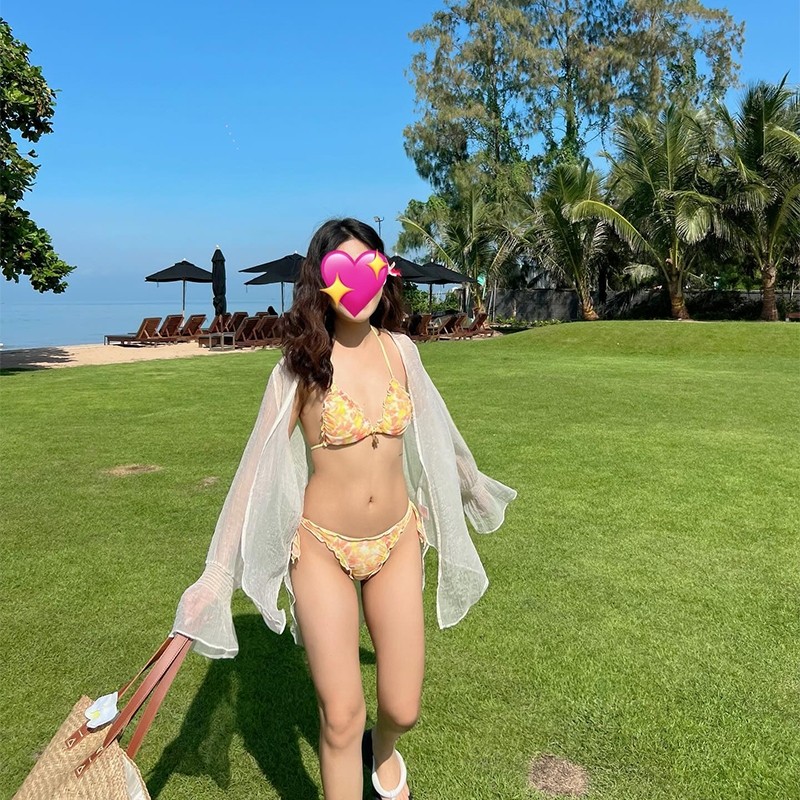ชุดบิกีนี่ bikini sexy เอวลอย ลายดอก  ผ้าดีมาก มีฟองน้ำ summer beach - รูปที่ 3