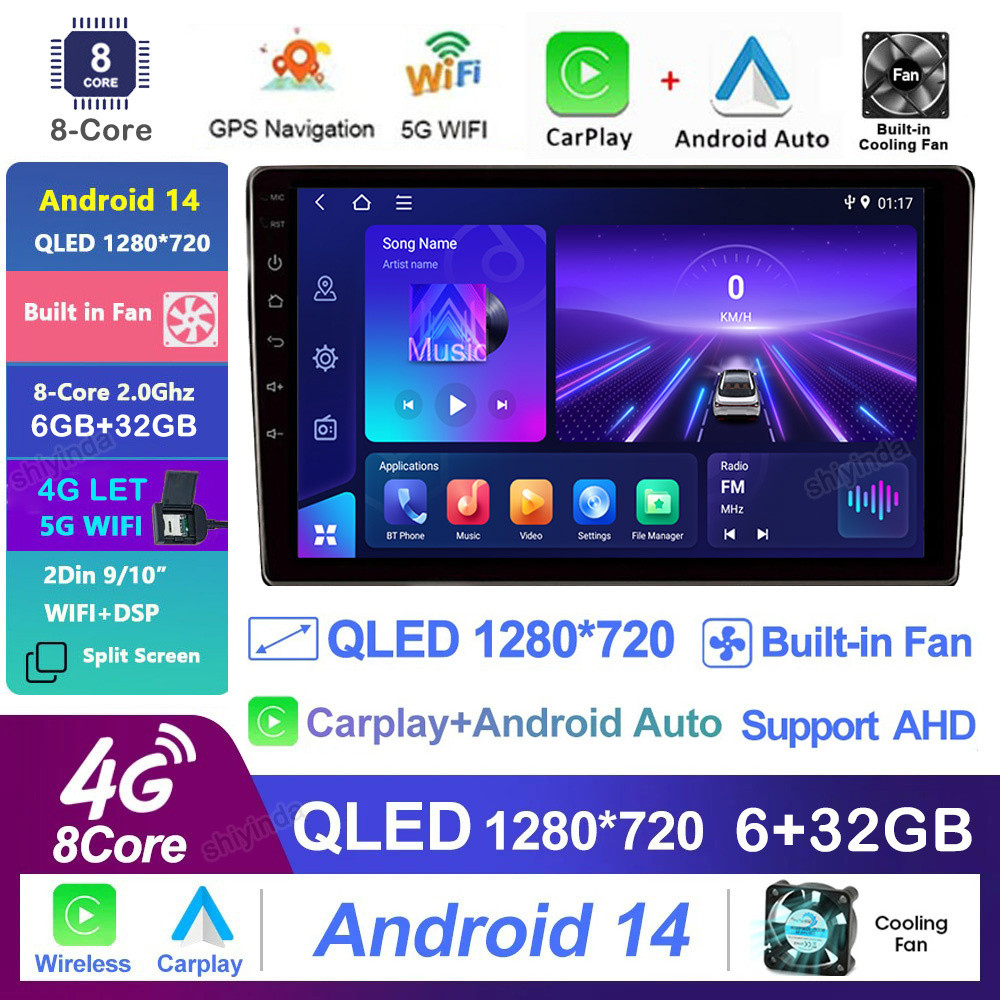 [4G Sim พร้อมระบบทําความเย็น] 8 Core 2din Android Player 9 "10" นิ้วรถมัลติมีเดีย MP5 Player รองรับ 