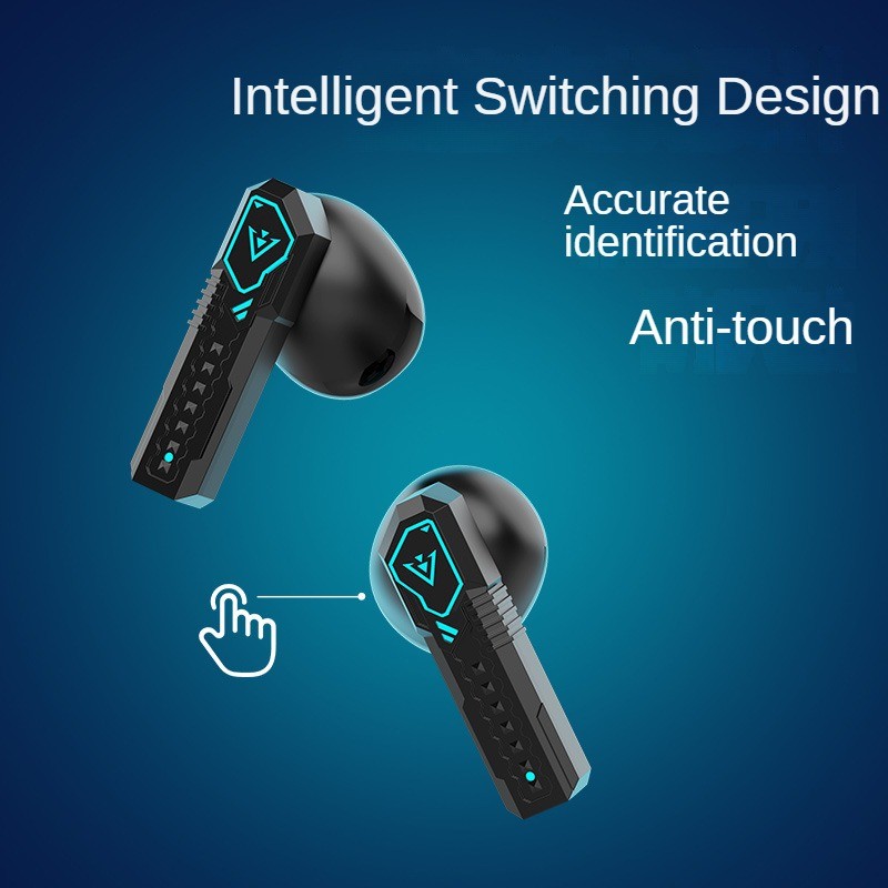 Esports หูฟังบลูทูธสําหรับเล่นเกมไร้สาย X39 in ear latency ต่ําสไตล์เมชาเย็นสองโหมด