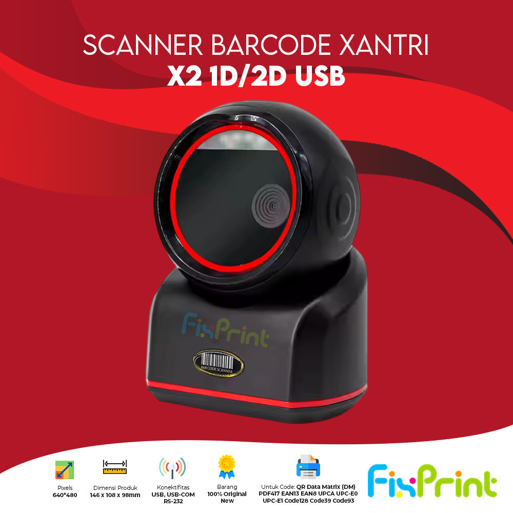 QR CodeScanner Barcode Xantri Omni X2 1D 2D Barcode X2 USB 1 ขนาด 2 มิติรับประกันความรู้สึกอัตโนมัติ