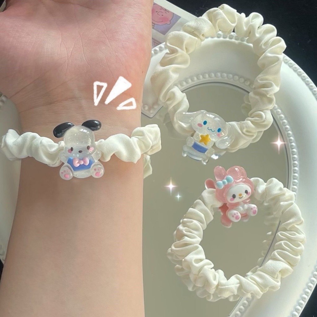 เครื่องประดับผม ยางรัดผม แบบใส ลายการ์ตูน  น่ารัก ขนาดเล็ก ฤดูร้อน สําหรับผู้หญิง