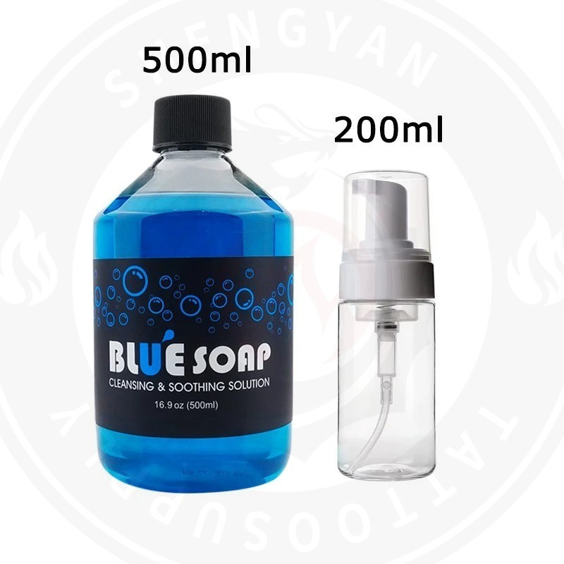 ใหม่500มิลลิลิตรสบู่สีฟ้าสักอุปกรณ์ทําความสะอาด/ฟองขวดซัพพลายชุด