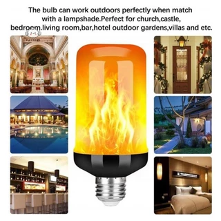 {maybest} 1 ชิ้น LED Flame Effect Fire หลอดไฟ E27 จําลองธรรมชาติ Flicker Lamp Decor {TH}