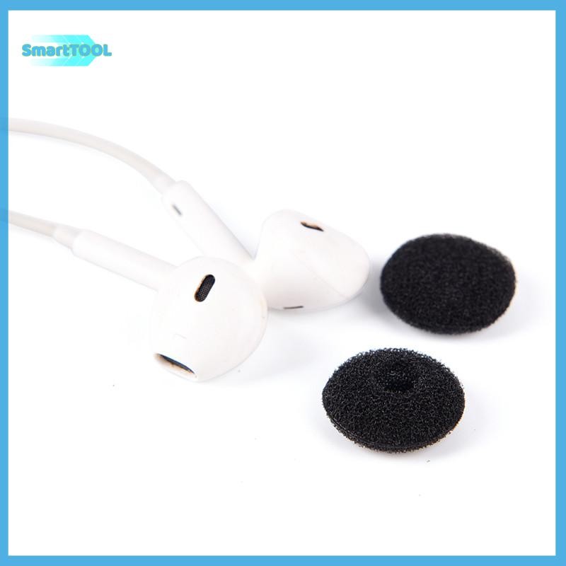 Utzn> 30 ชิ้นสีดําโฟมนุ่มฟองน้ําแผ่นรองหูฟังหมวกเอียร์บัดสําหรับหูฟังฝาครอบใหม่